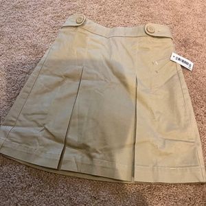 Amazon girls khaki school skirt size large slim L NEW